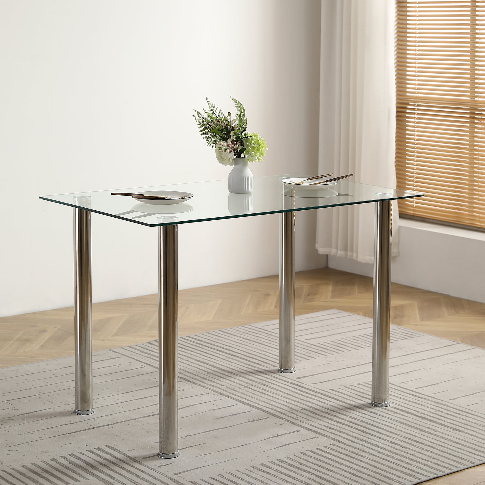 110CM Clear Color Dining Table