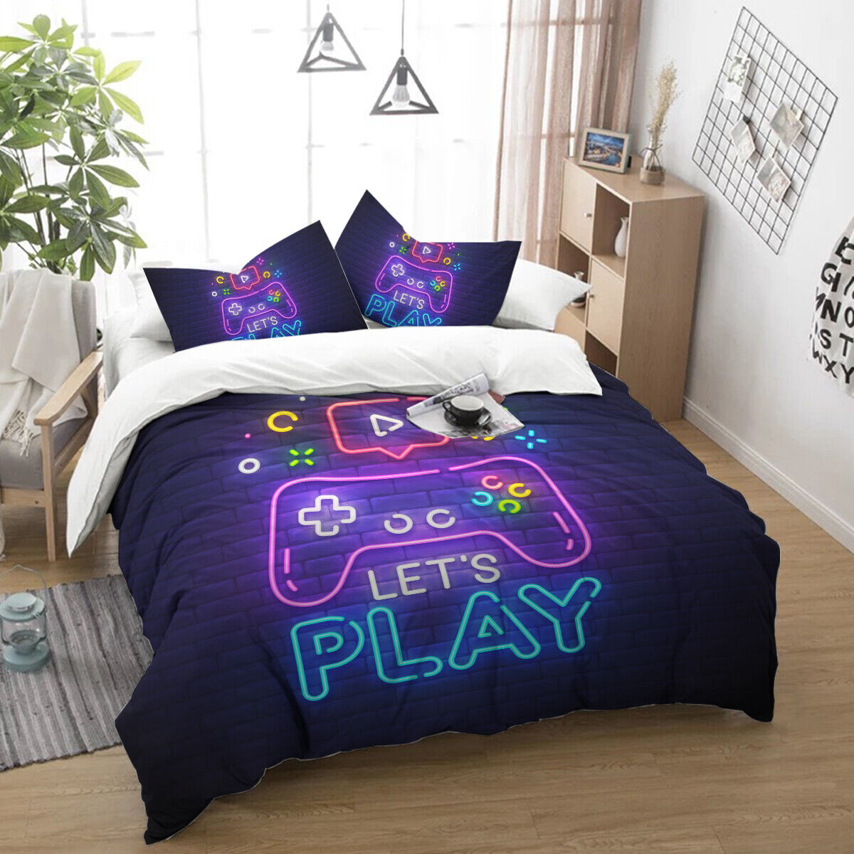 GamePad Duvet Cover set for Comforter Ultra Soft 3pcs Bedding set Twin Full teen