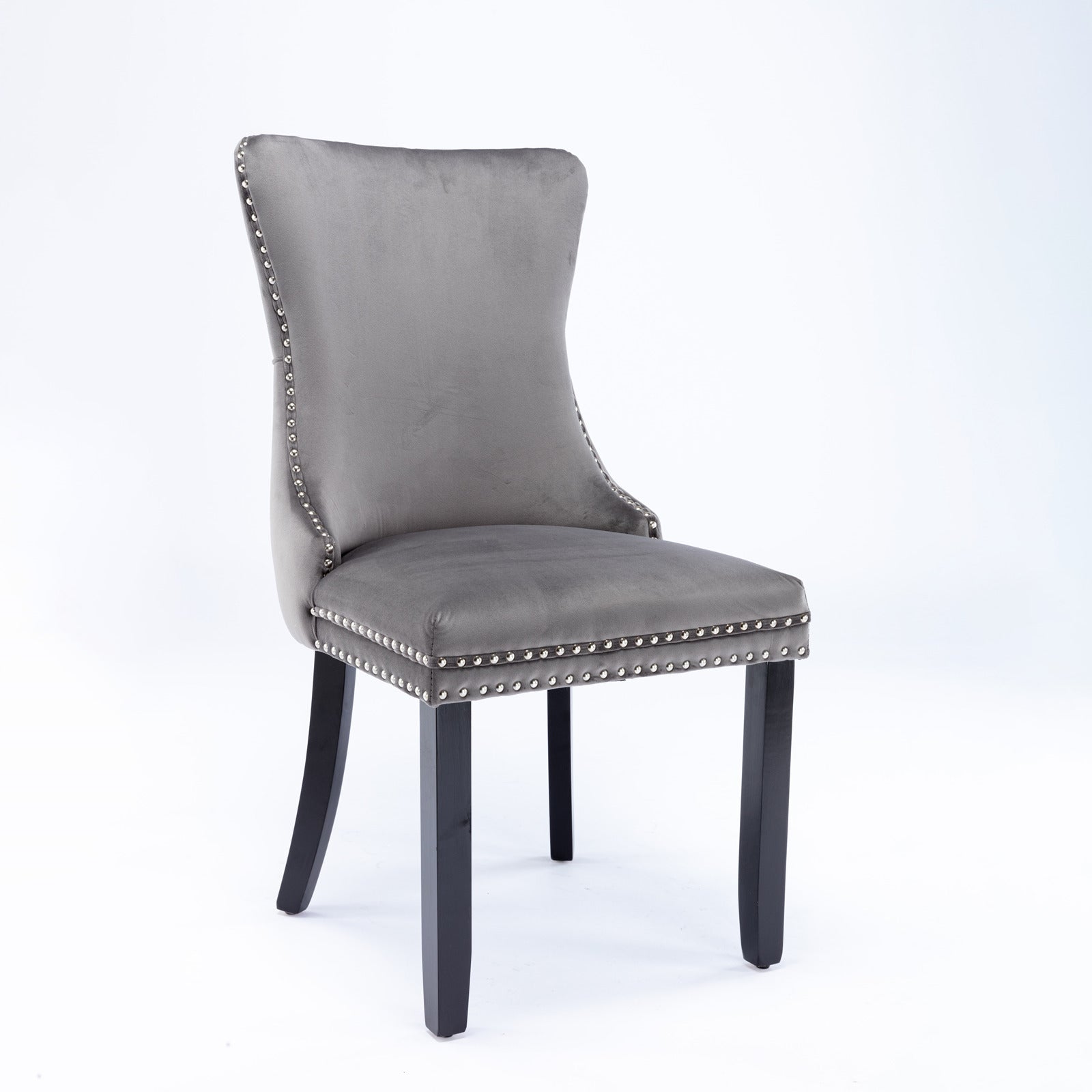 Furniture,Upholstered Wing-Back Dining Chair