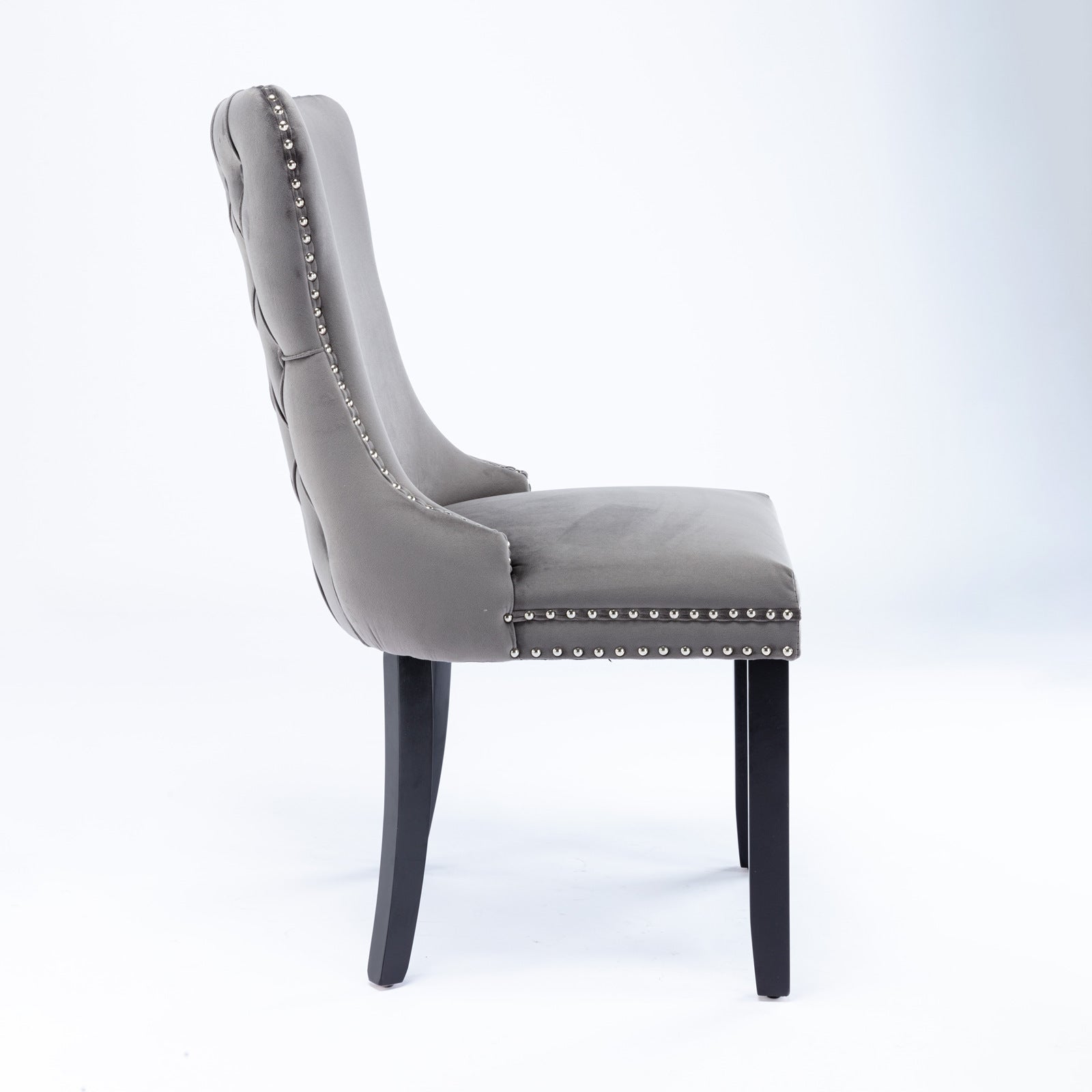 Furniture,Upholstered Wing-Back Dining Chair