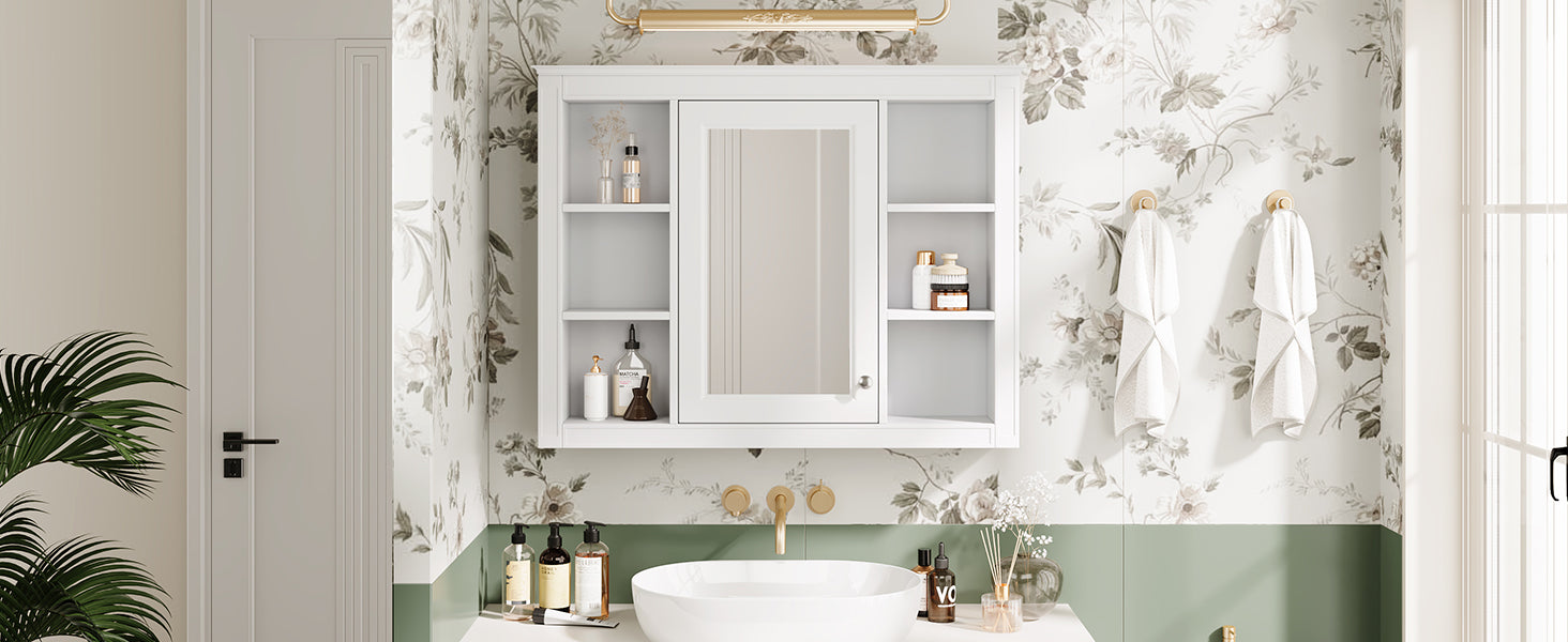 Medicine Cabinet, Wall Mounted Bathroom Storage Cabinet