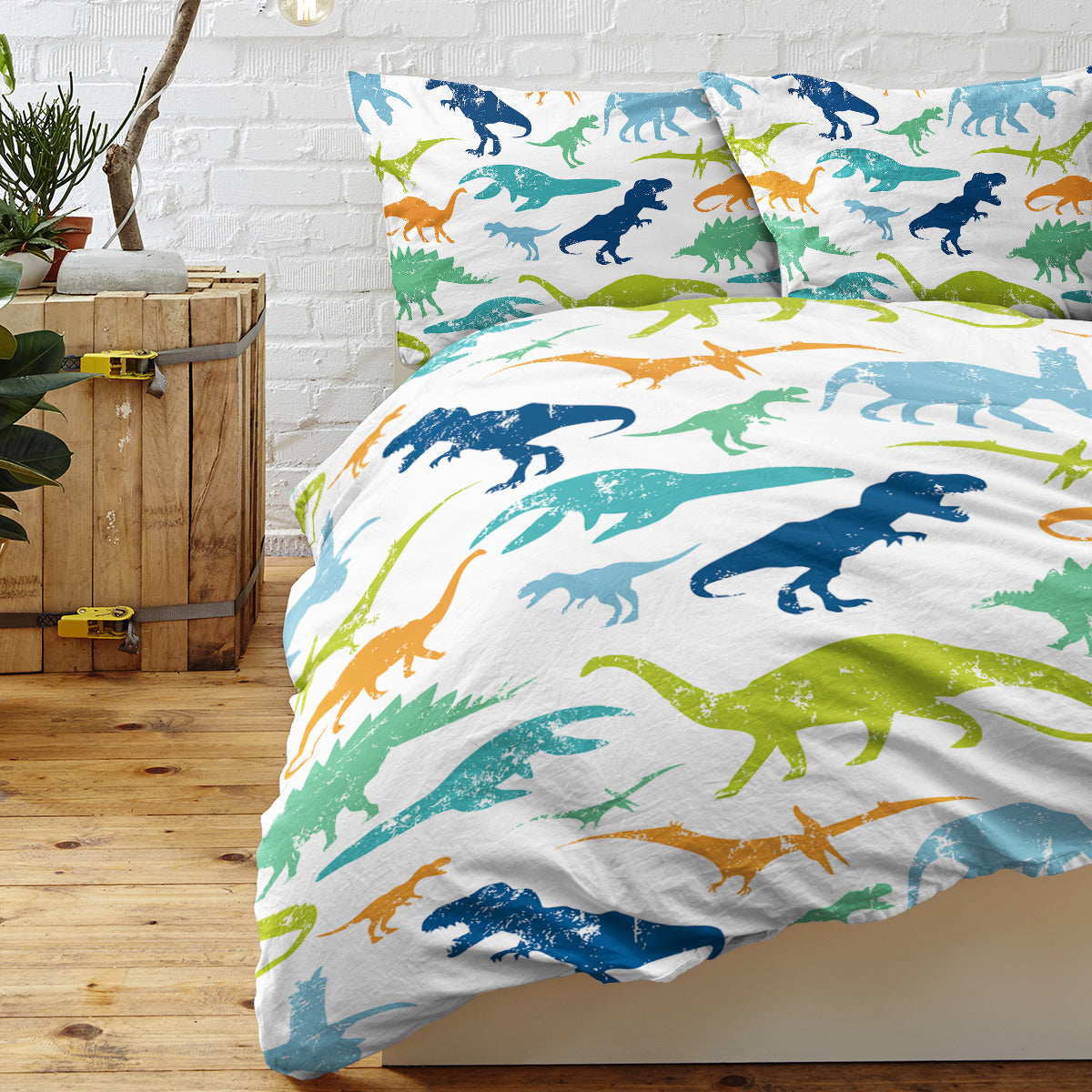 3Pcs Dinosaur Ultra Soft Bedding Set Duvet Cover Set for Comforter Gift Twin