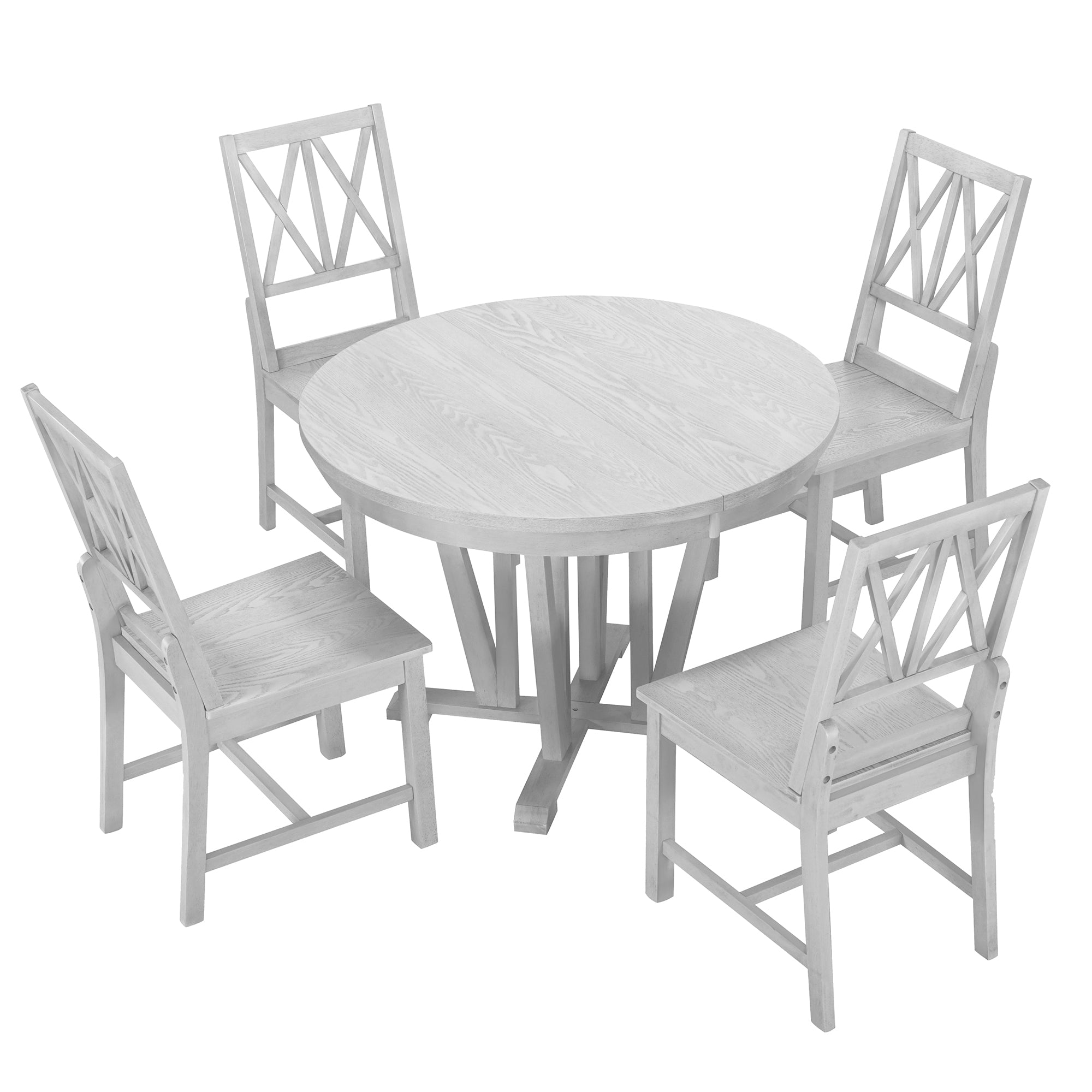 Rustic 5-Piece Extendable Dining Table