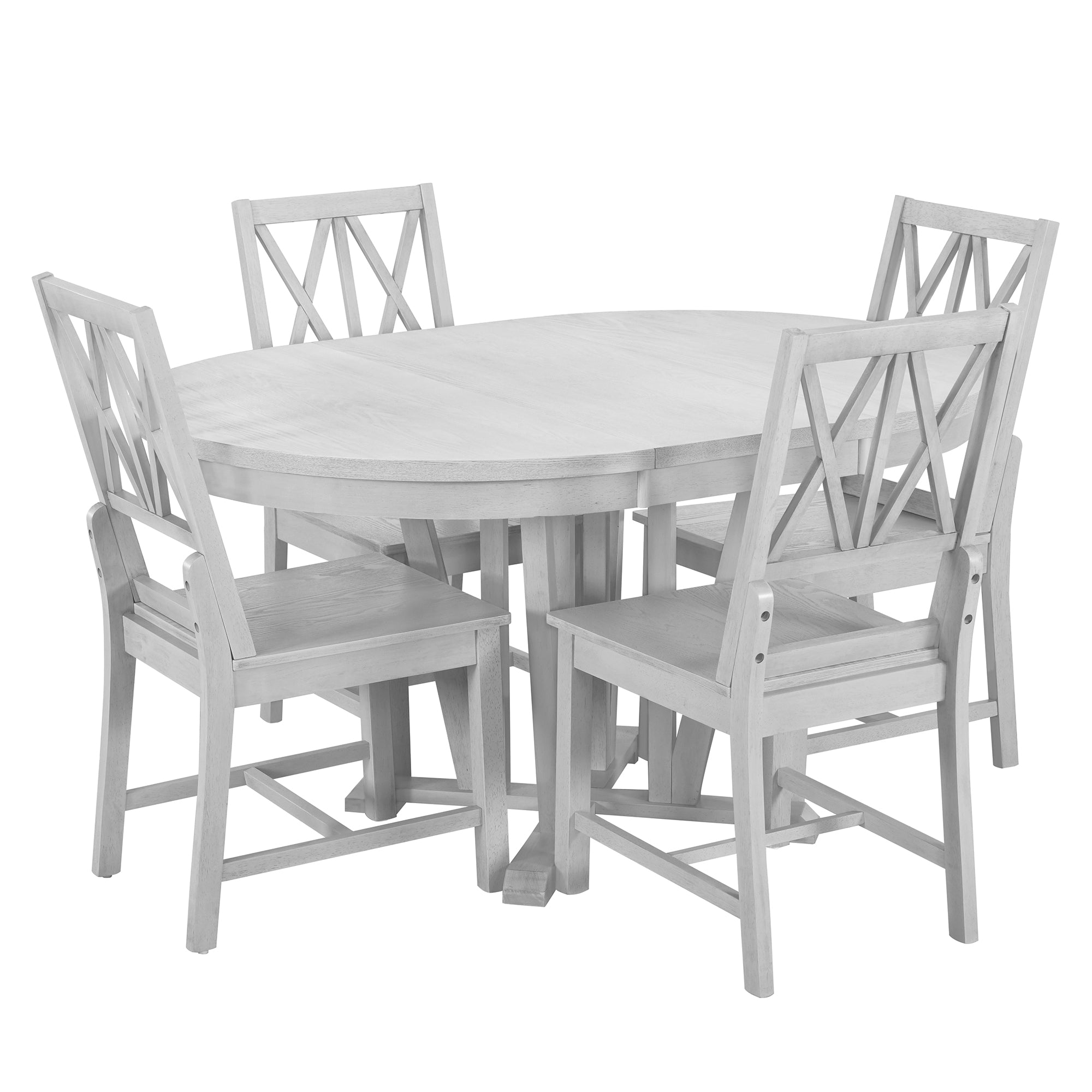 Rustic 5-Piece Extendable Dining Table