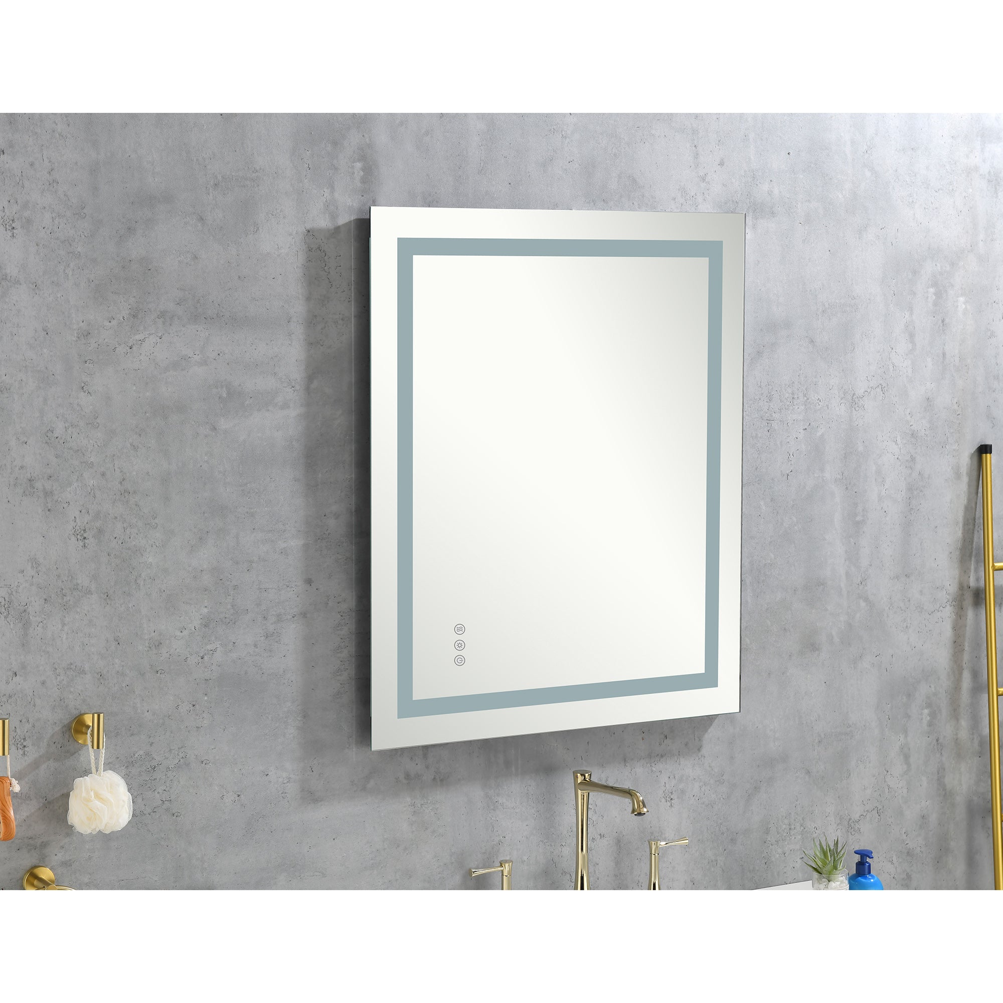 36x28 Inch LED Bathroom Mirror with Frontlit and Backlit