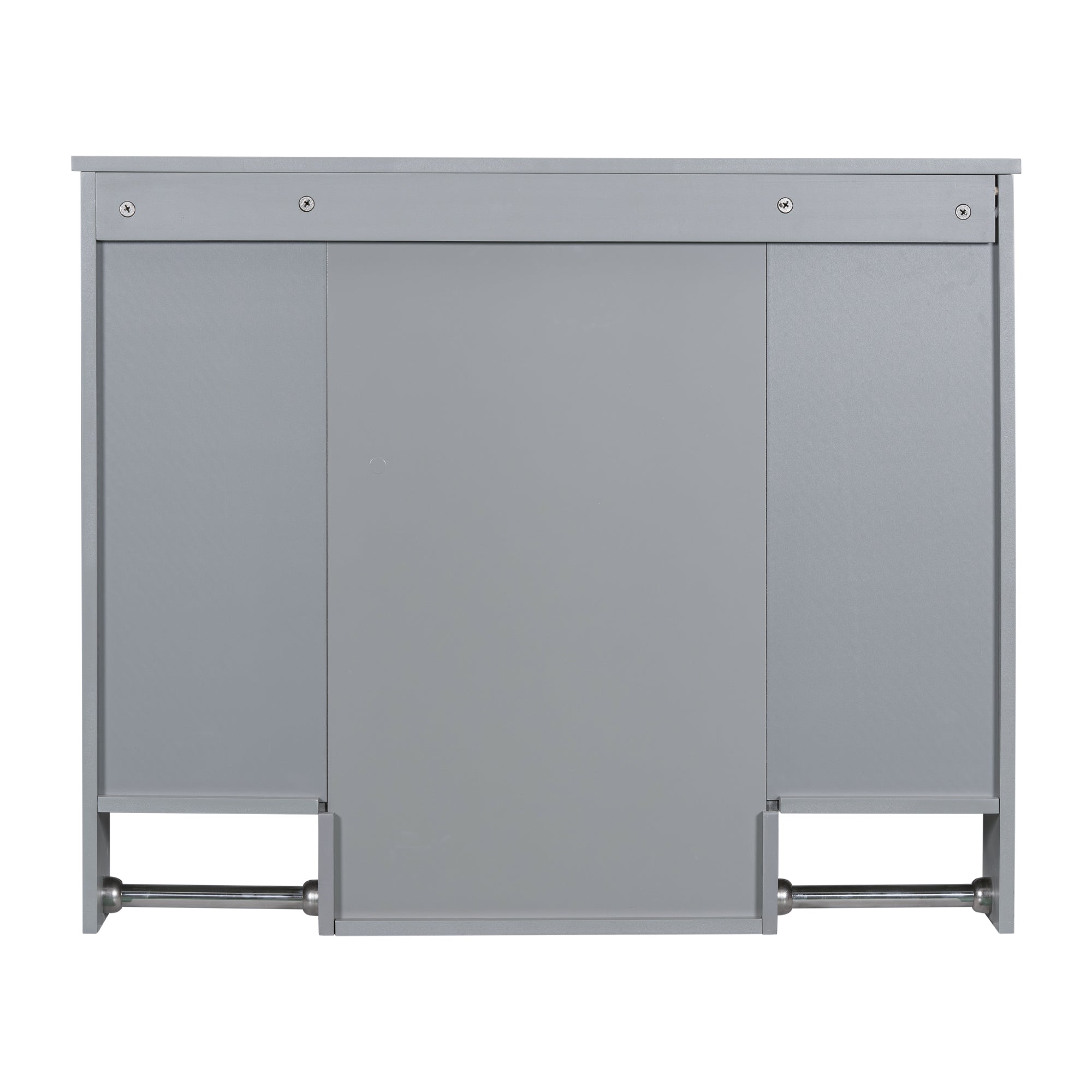 Modern Mirror Cabinet with Towels Bar, Bathroom Storage Cabinet