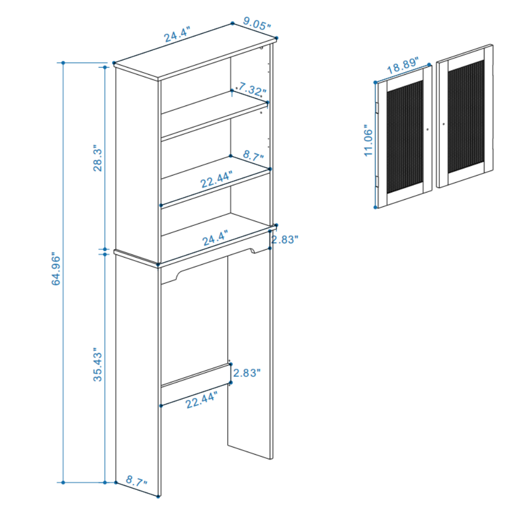 Over The Toilet Storage Cabinet, Bathroom Shelves Over Toilet